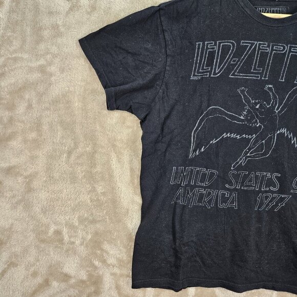 Led Zeppelin United States America 1977 T-Shirt Unisex Sz XL Black Short Sleeve - Picture 3 of 10